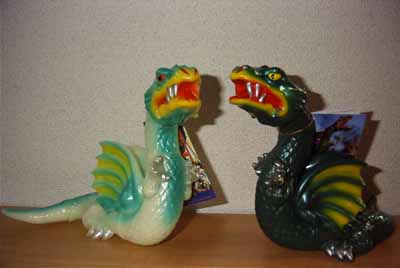 M1号×クラブ　DAIKAIJU　レプティリカス　黄目　ソフビ Ｍ１号 2000年ワンフェス限定 原始獣レプティリカス 蓄光版 REPTILICUS