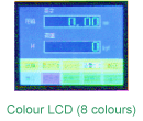 Colour LCD (8 colours)