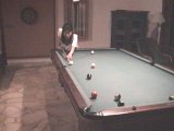 ビリヤード対決中